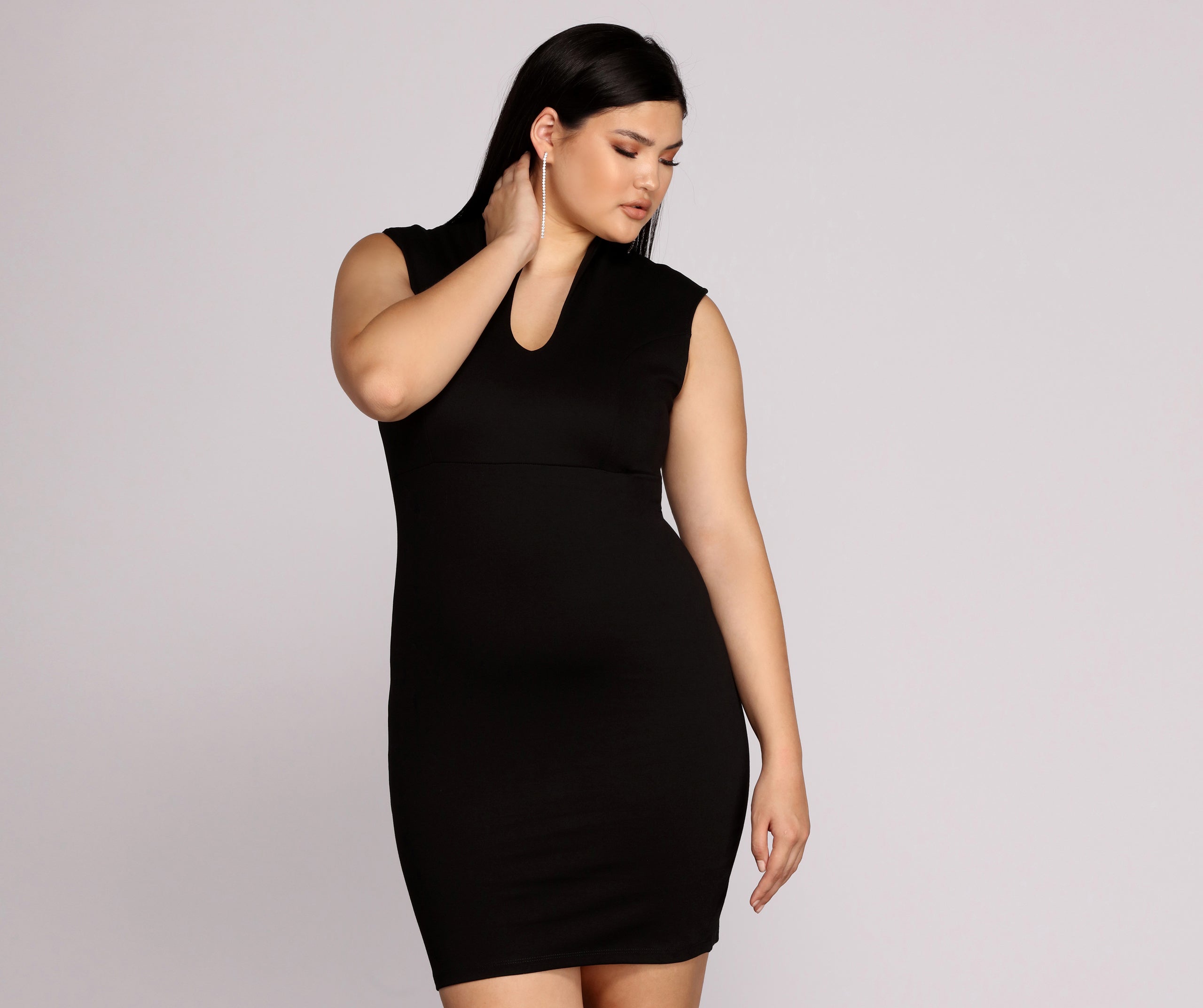 Plus Classic Midi Dress - Image 2
