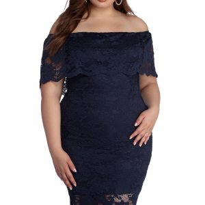 Plus Lace Appeal Midi Dress