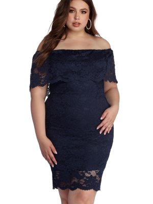 Plus Lace Appeal Midi Dress