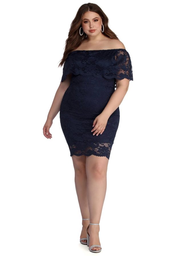 Plus Lace Appeal Midi Dress - Image 2