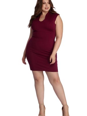 Plus Classic Midi Dress