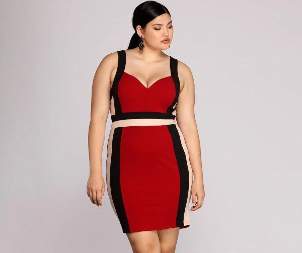 Plus Color Block Midi Dress - Image 5