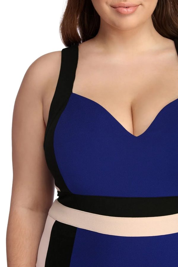 Plus Color Block Midi Dress - Image 4