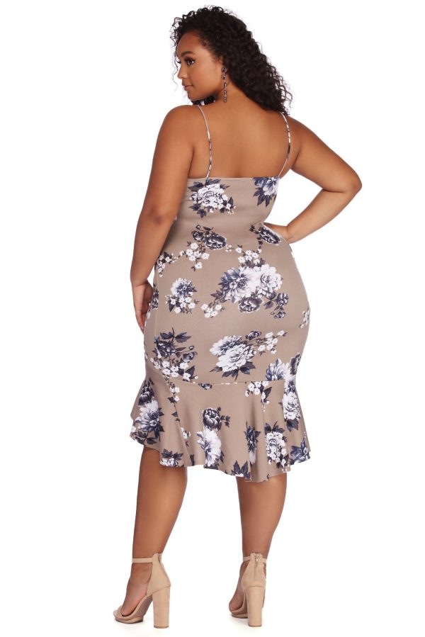 Plus Flow With Floral Midi Dress - Image 7