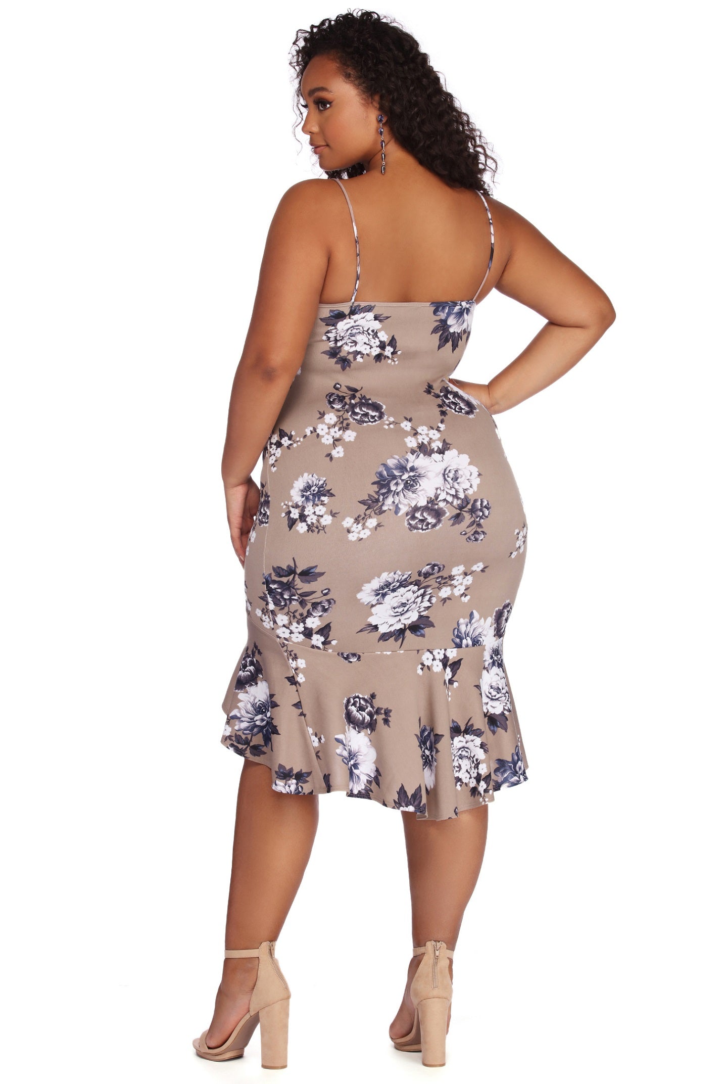 Plus Flow With Floral Midi Dress - Image 7
