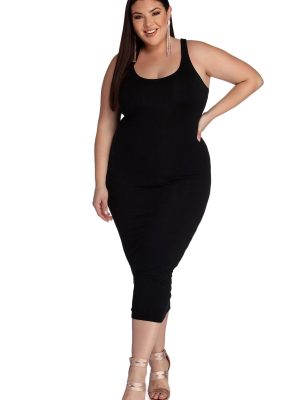 Plus Basic Essentials Midi Dress