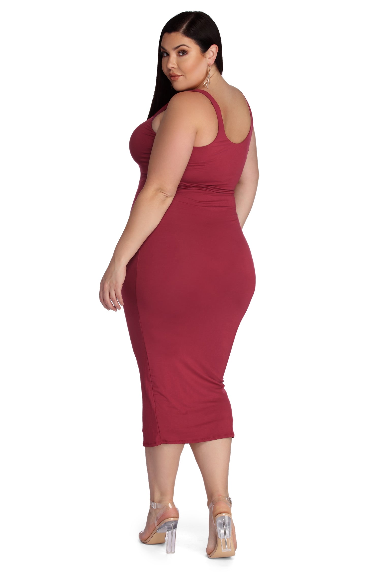 Plus Basic Essentials Midi Dress - Image 5
