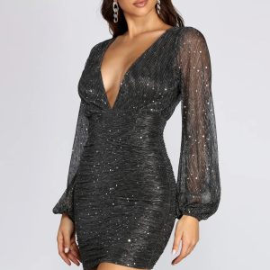 Kayden Sequin Glitter Party Dress