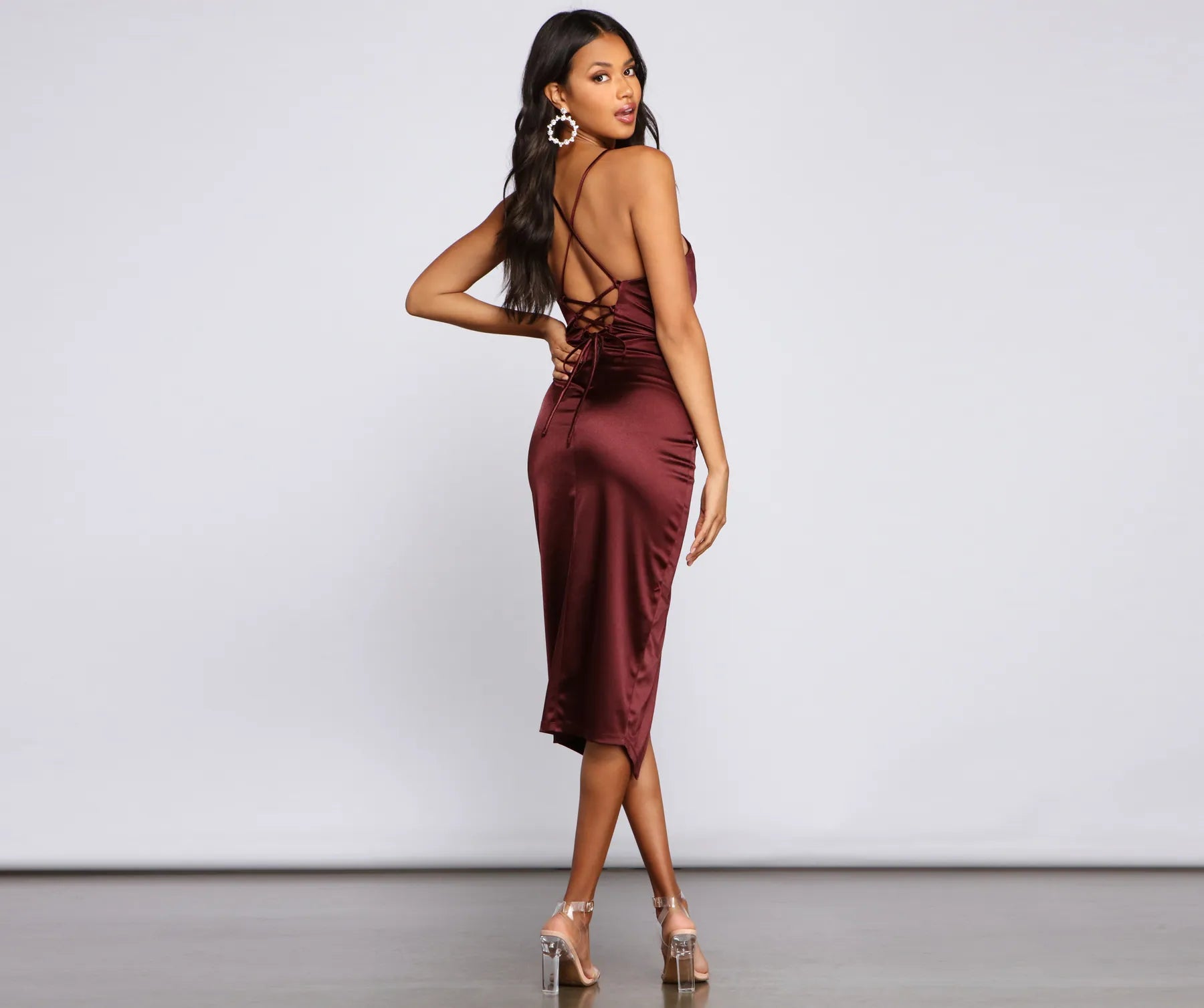 Kenzie Formal Lattice Midi Dress - Image 24