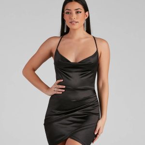 Colbie Satin Bodycon Party Dress