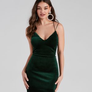Sophia Velvet Bodycon Mini Dress