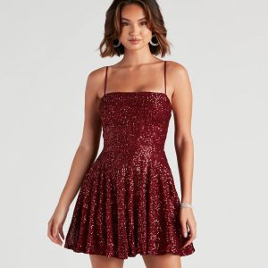 Marybelle Sequin A-Line Dress