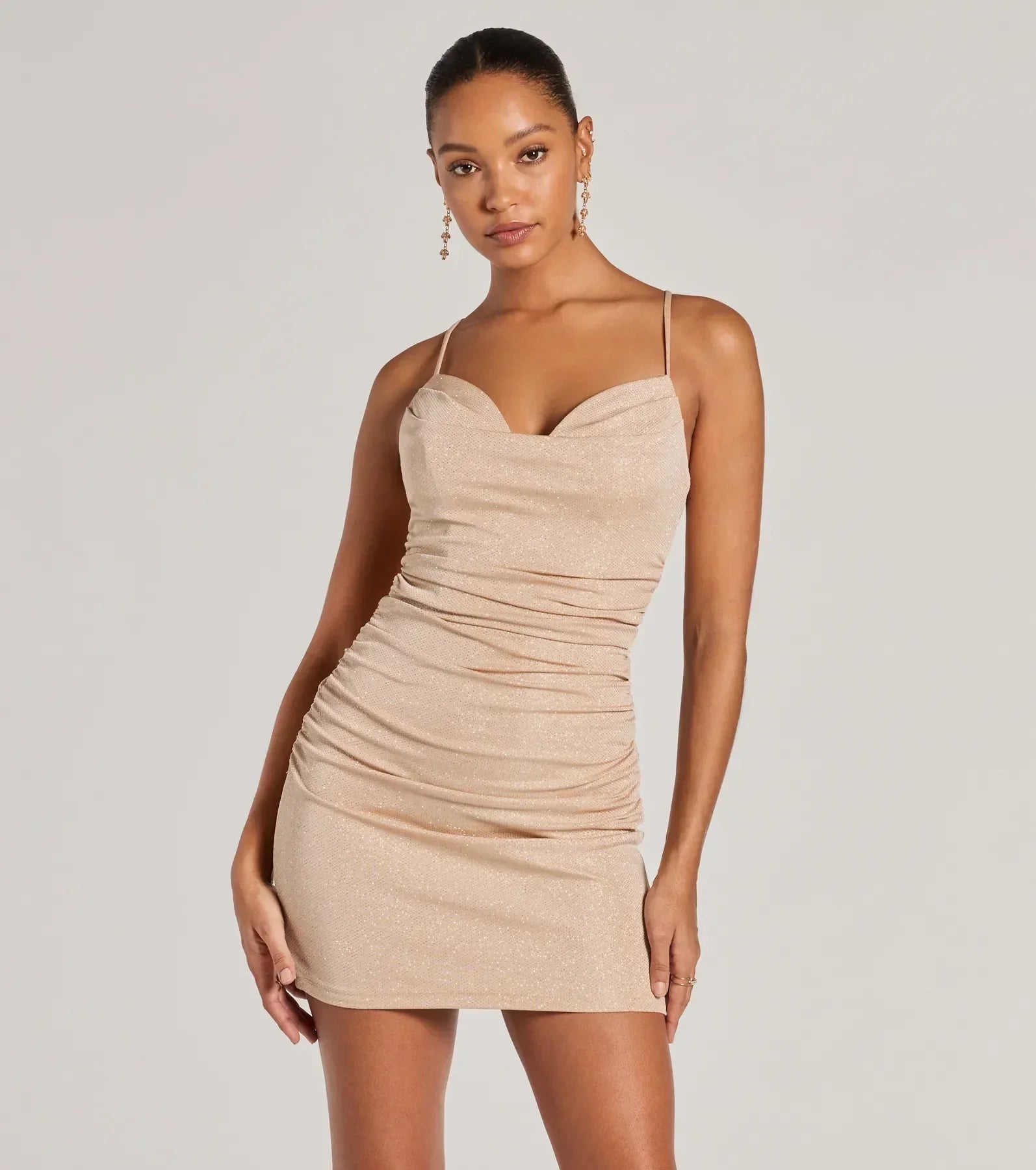 Rita Glitter Strappy Back Party Dress - Image 13