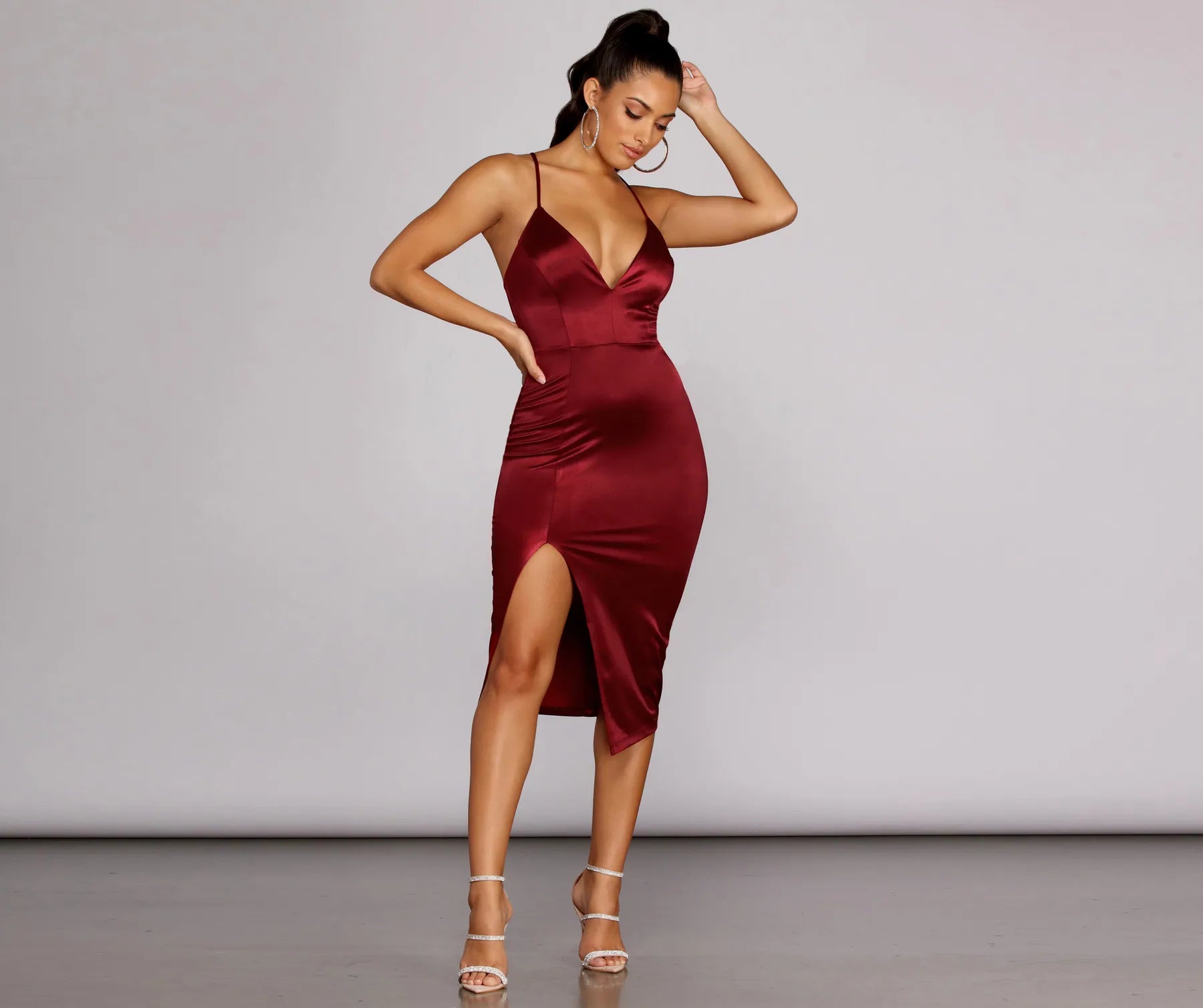 Kenzie Formal Lattice Midi Dress - Image 11