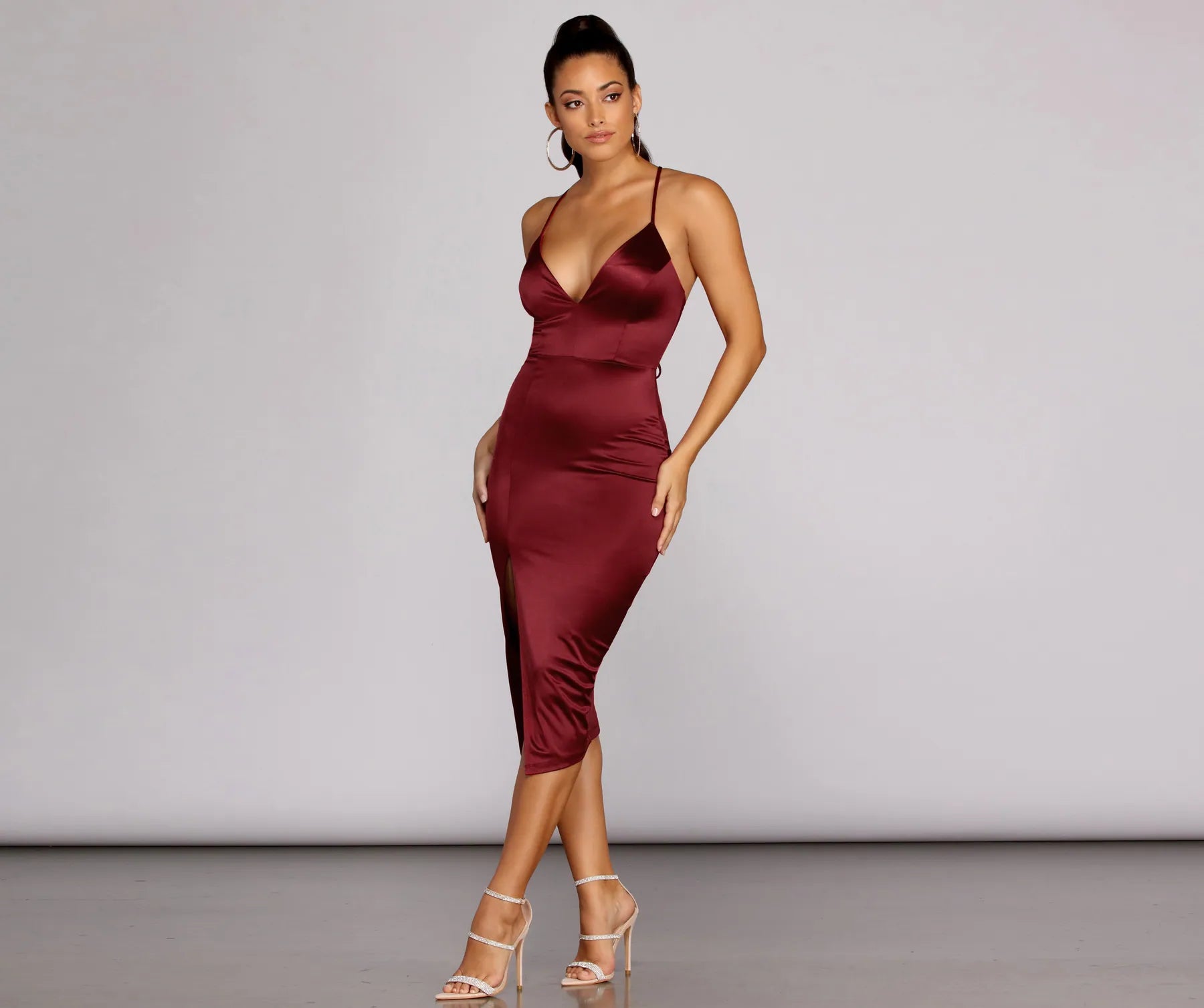 Kenzie Formal Lattice Midi Dress - Image 14