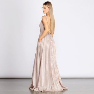Emery Formal Glitter A-Line Dress