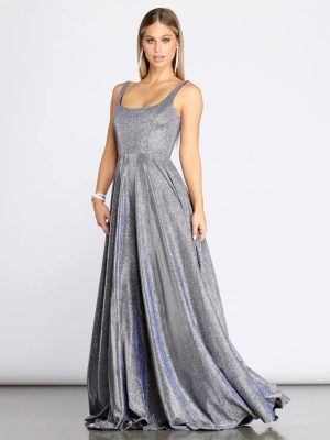 Ivy Formal Glitter A-Line Dress