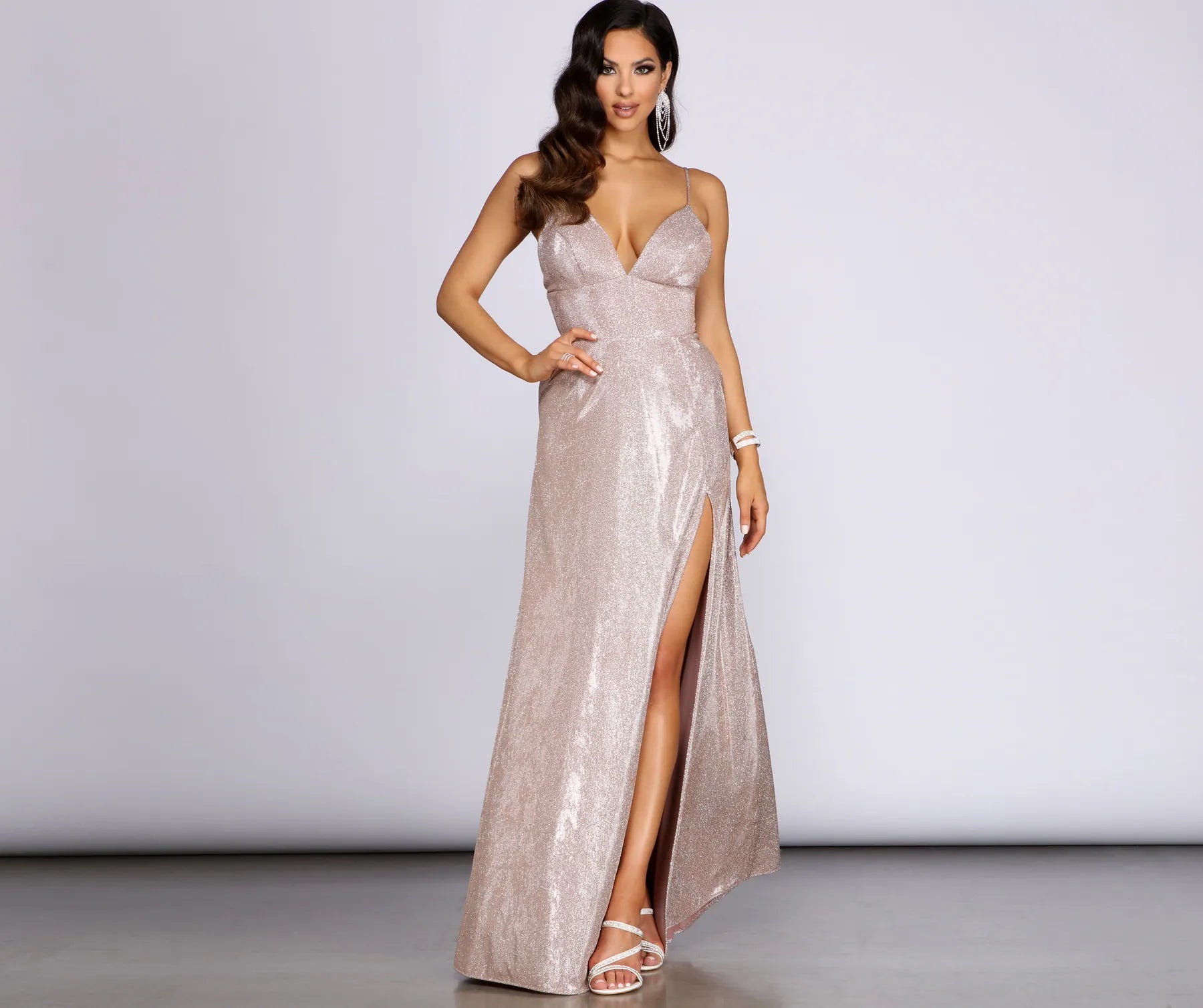 Miranda Glitter A-Line Dress - Image 4