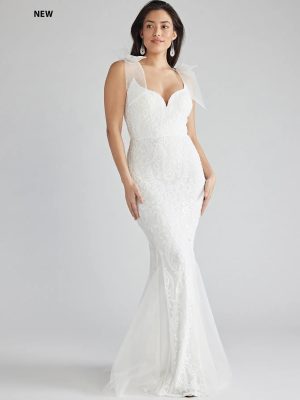 Lola Plunging Halter Geometric Glitter Formal Dress