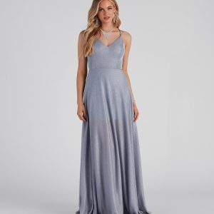 Tianna Formal Glitter A-Line Dress