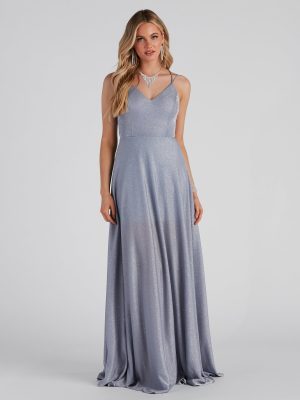 Tianna Formal Glitter A-Line Dress