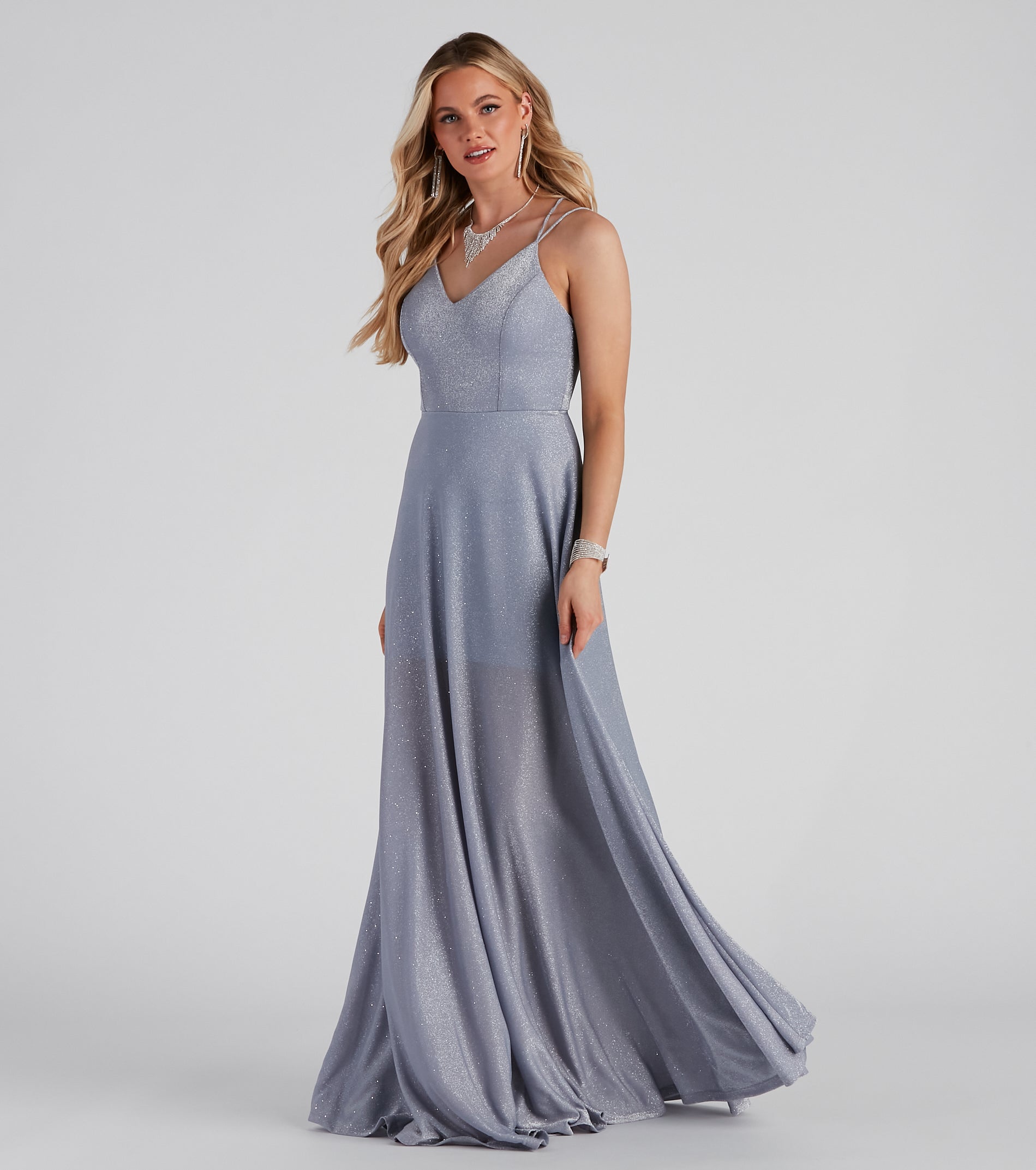 Tianna Formal Glitter A-Line Dress - Image 3