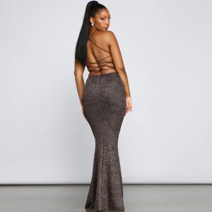 Jessica Glitter Knit Mermaid Dress