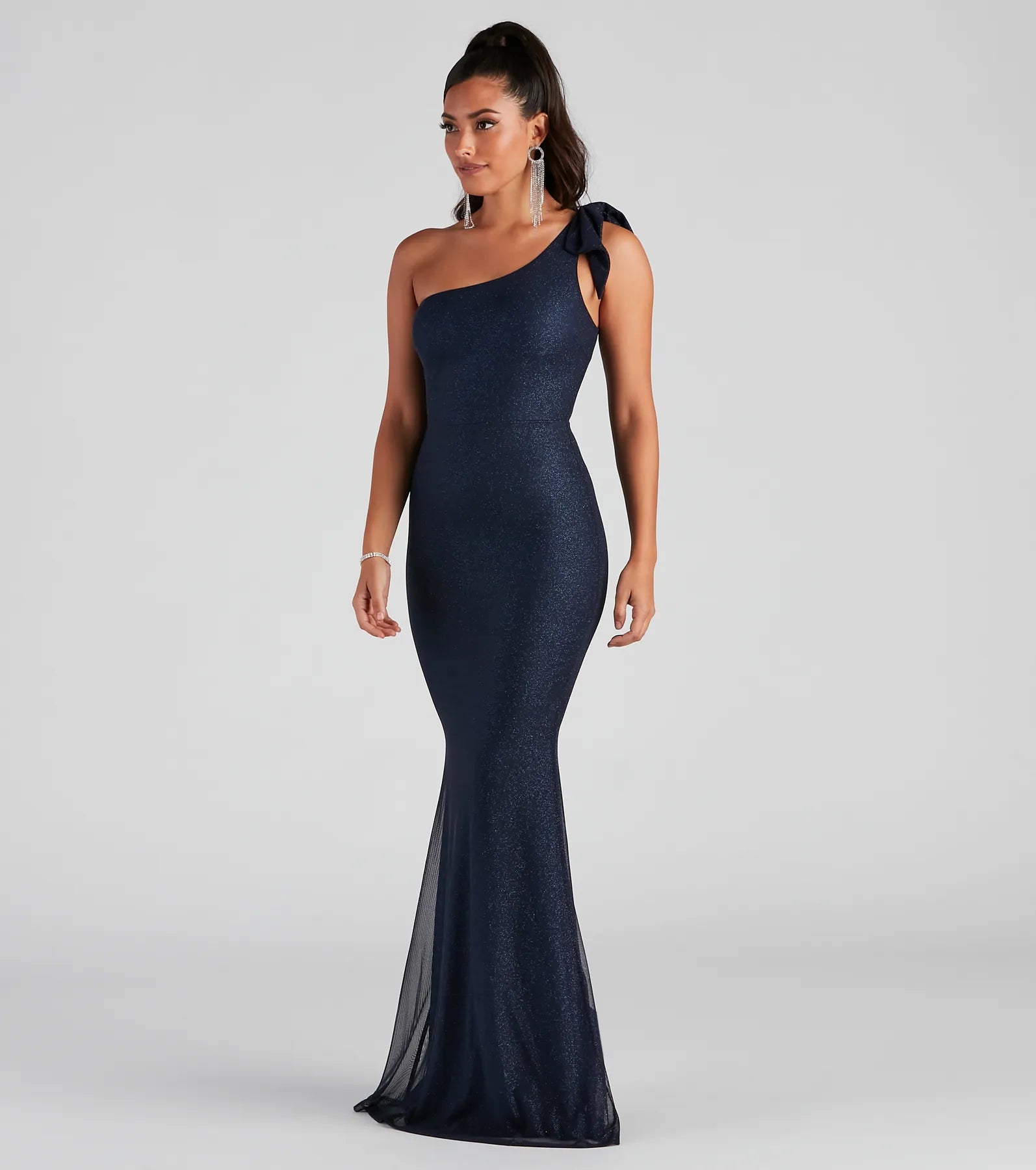 Alaia Glitter Mesh Mermaid Dress - Image 3