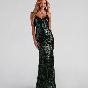 Abby Formal Sequin Strappy Dress