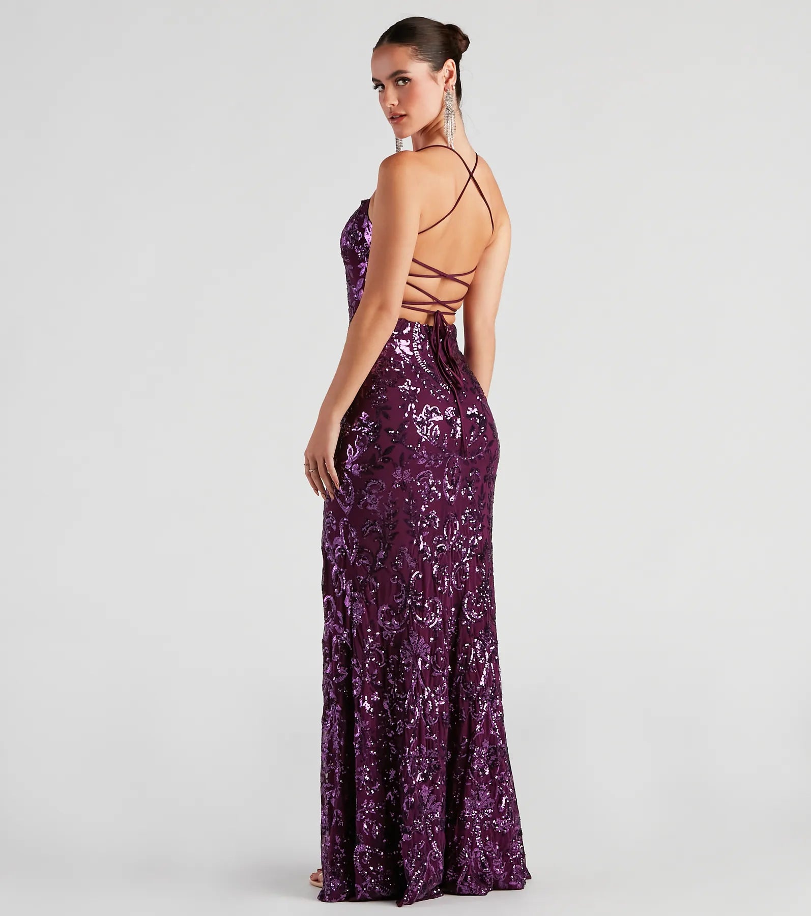 Lana Sequin Mesh Formal Dress - Image 2