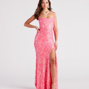 CLEARANCE - Gabrielle Formal Sequin Long Dress