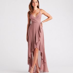 Gracie Formal Chiffon A-Line High Low Dress