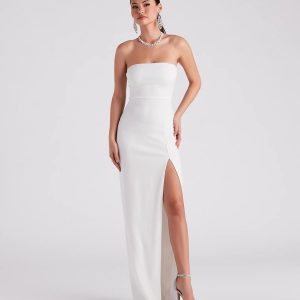 Whittney Formal Crepe A-Line Dress