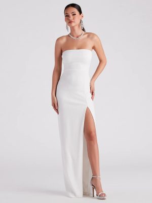 Whittney Formal Crepe A-Line Dress