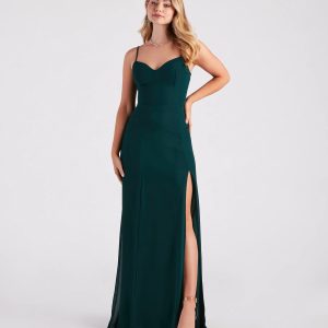 Bella Formal Chiffon A-Line Long Dress