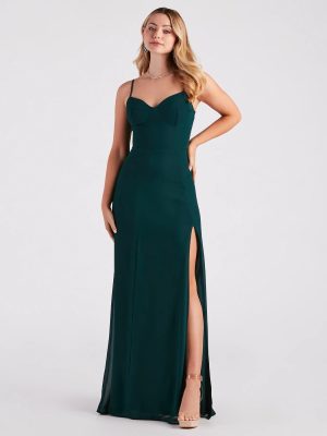 Bella Formal Chiffon A-Line Long Dress