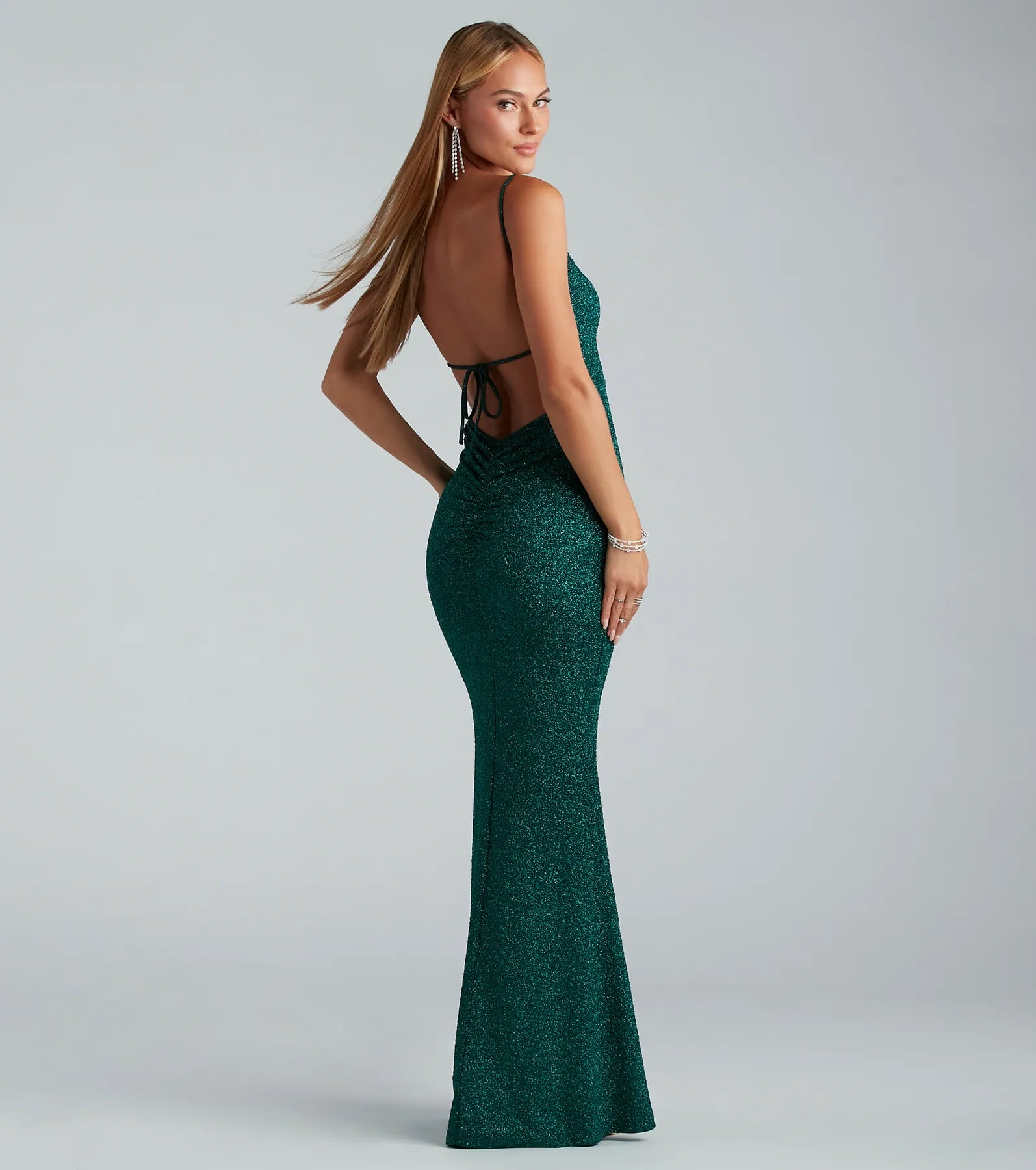 Irene Formal Backless Glitter Mermaid Dress - Image 19