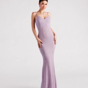 Irene Formal Backless Glitter Mermaid Dress