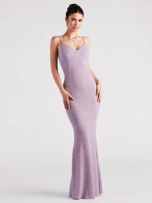 Irene Formal Backless Glitter Mermaid Dress