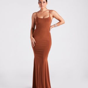 Kaitlyn Formal Square Neck Mermaid Long Dress