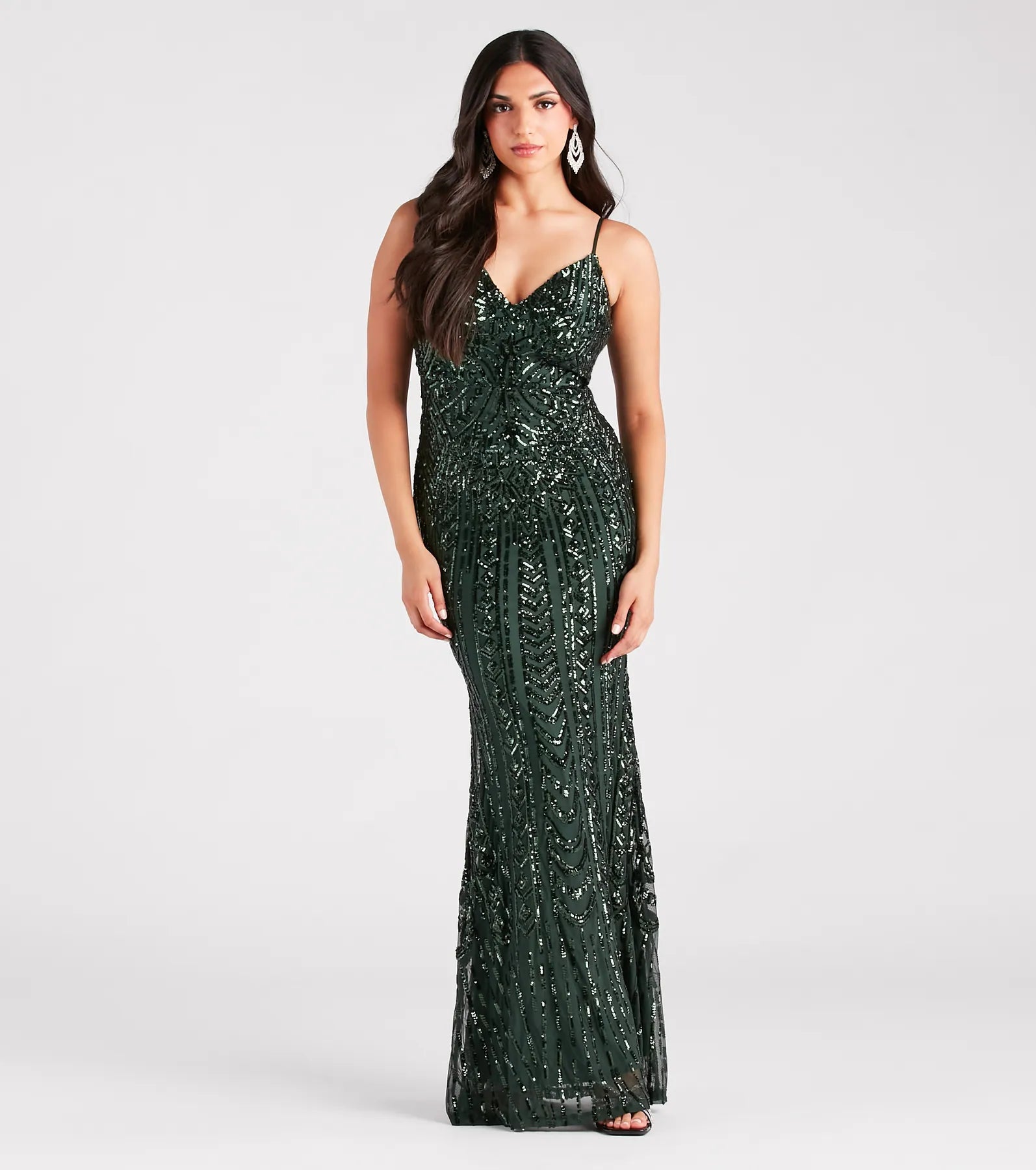 Lyndia Formal Boho Sequin Mermaid Dress - Image 5