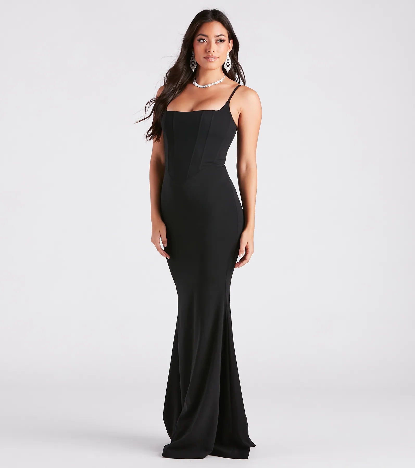 Klarissa Formal Crepe Mermaid Dress - Image 3