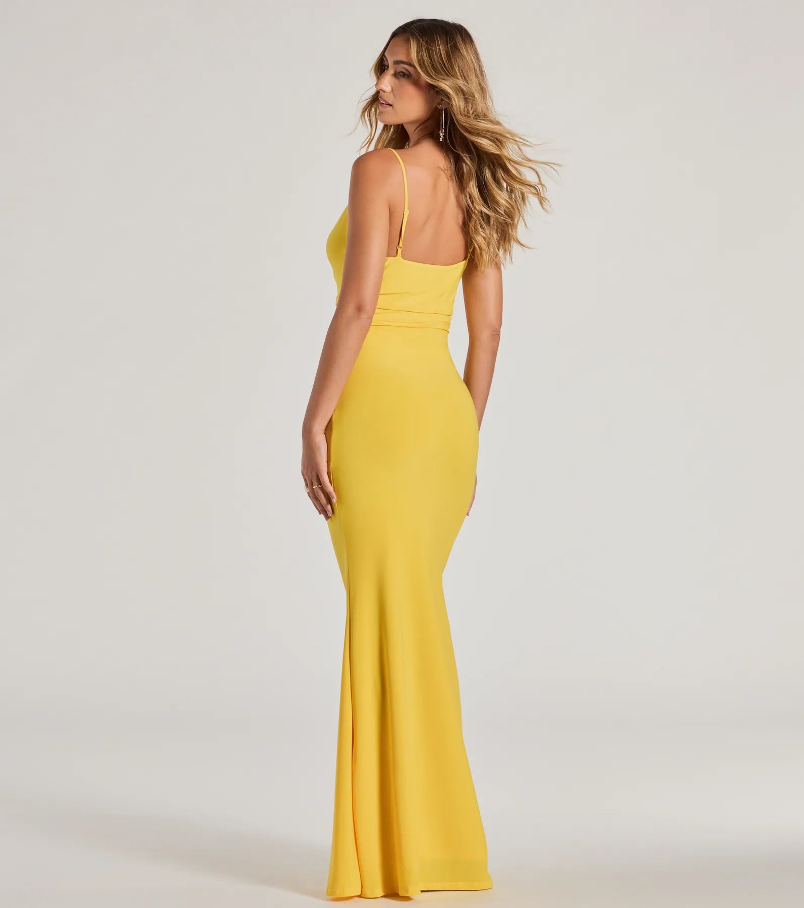 Lilliana Cowl Neck Knit Mermaid Dress - Image 2