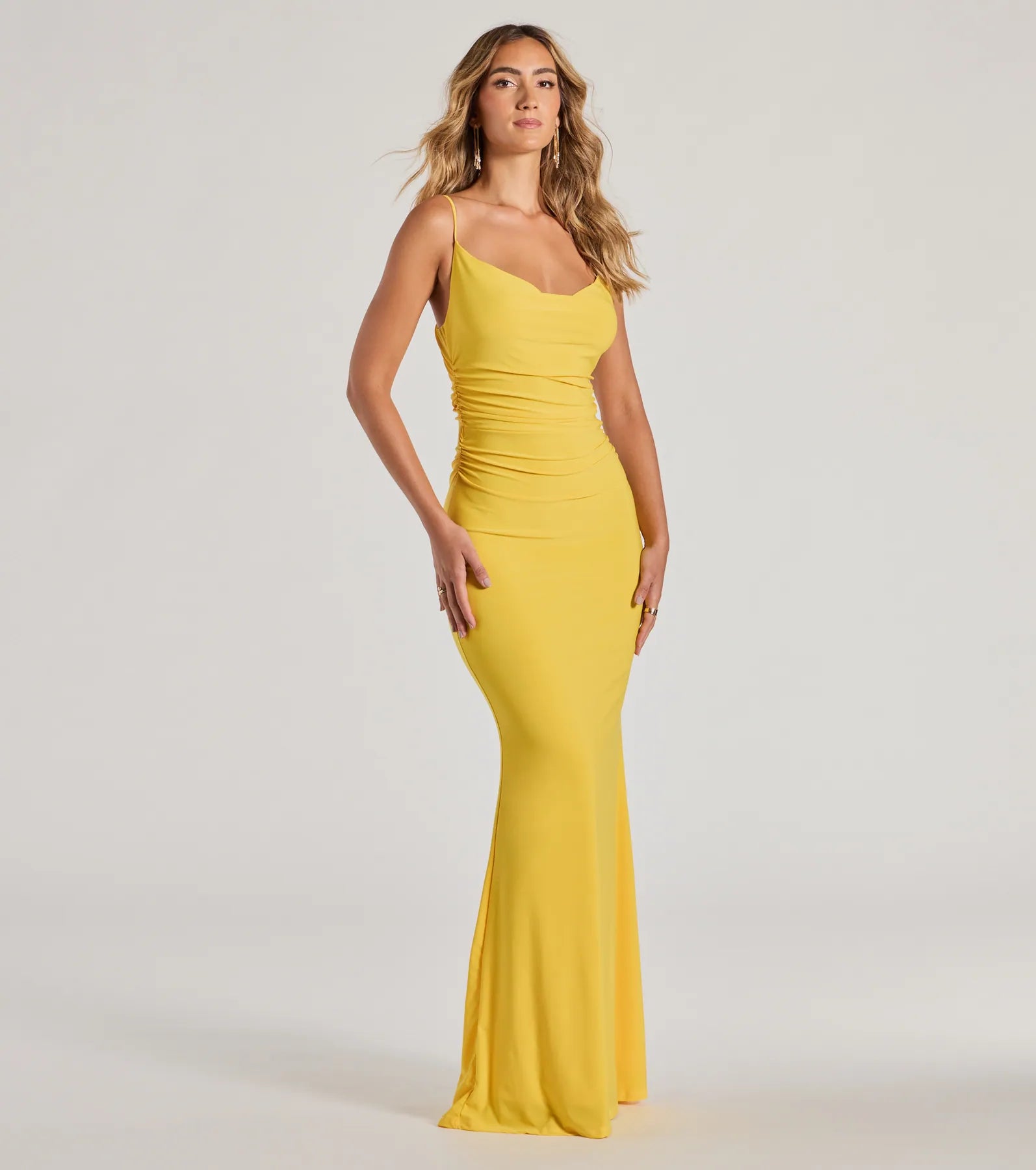 Lilliana Cowl Neck Knit Mermaid Dress - Image 4