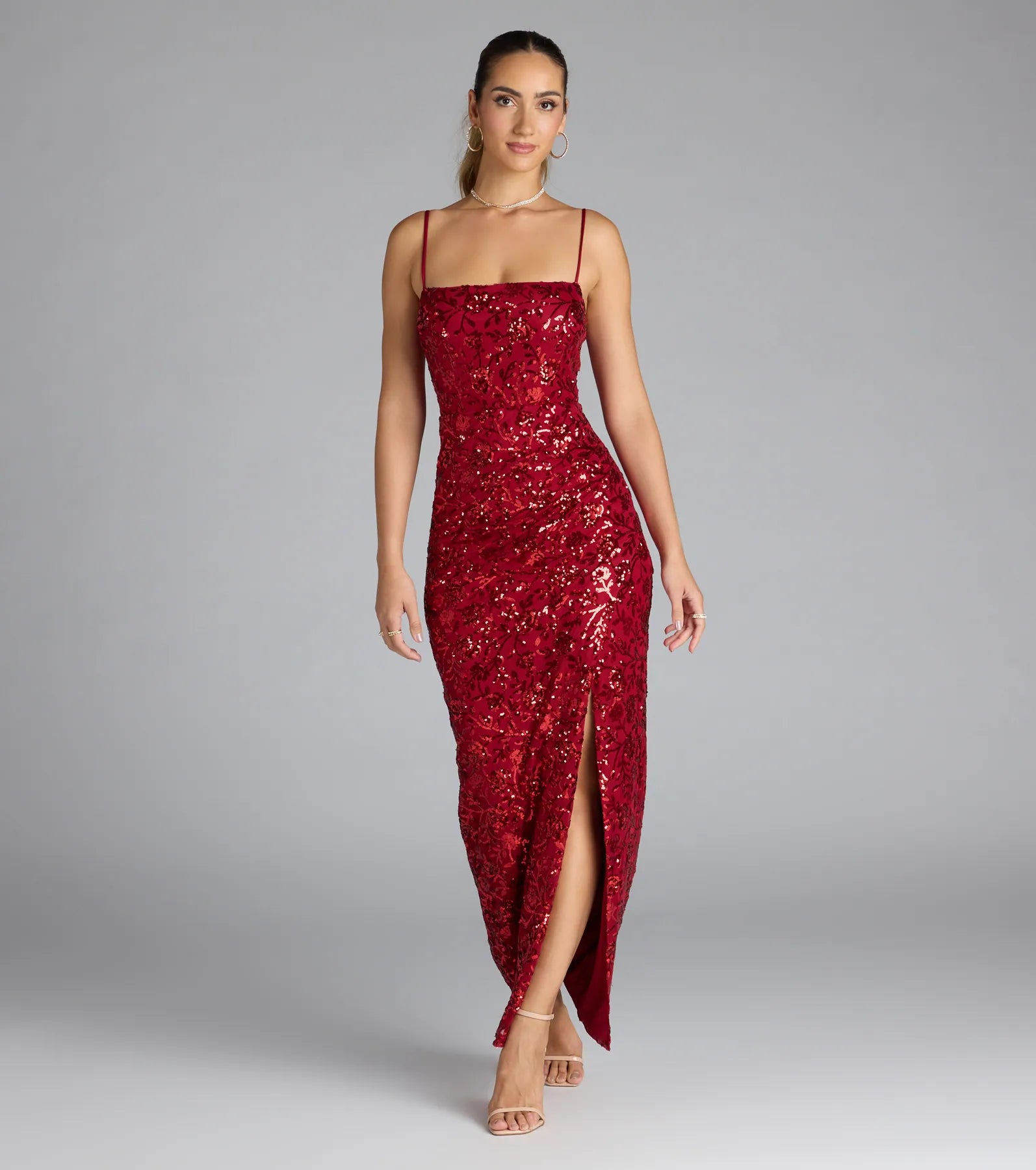 Jolie Sequin Slit Formal Dress - Image 5