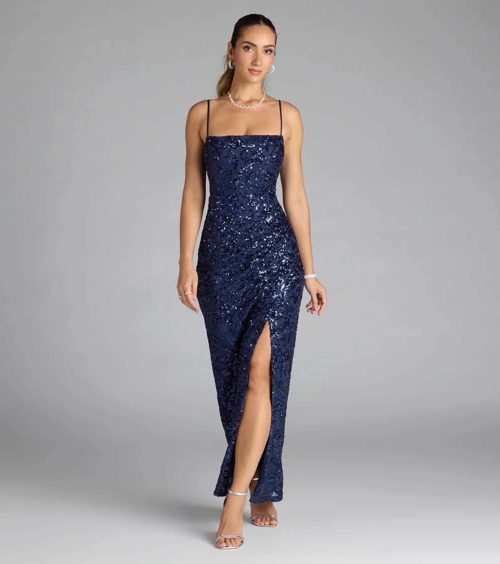 Jolie Sequin Slit Formal Dress - Image 6