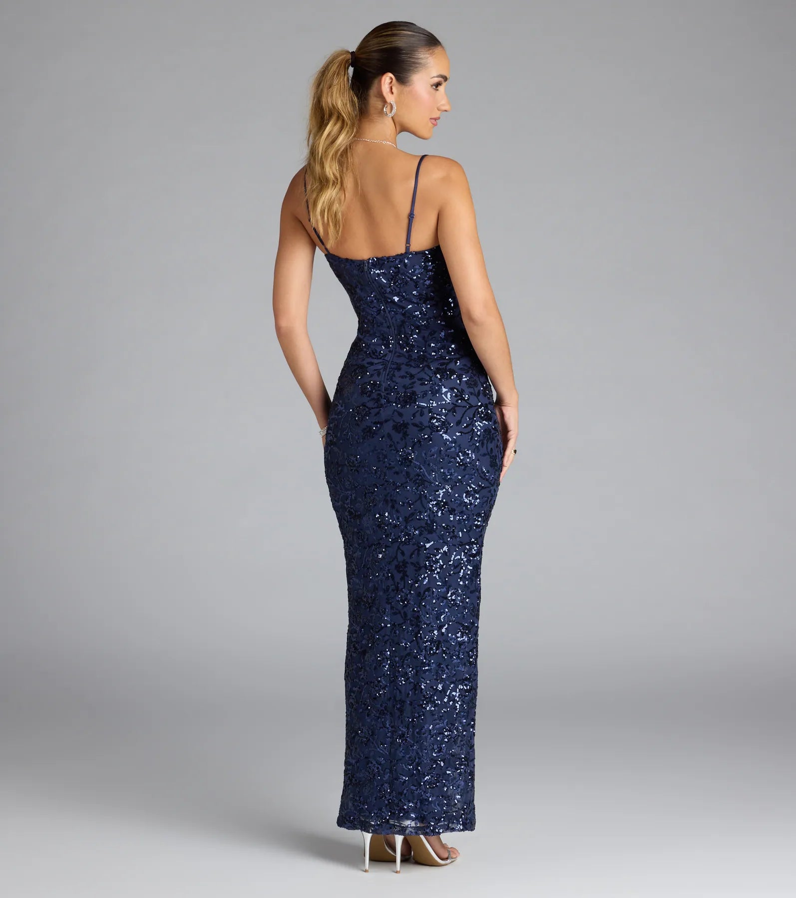 Jolie Sequin Slit Formal Dress - Image 7
