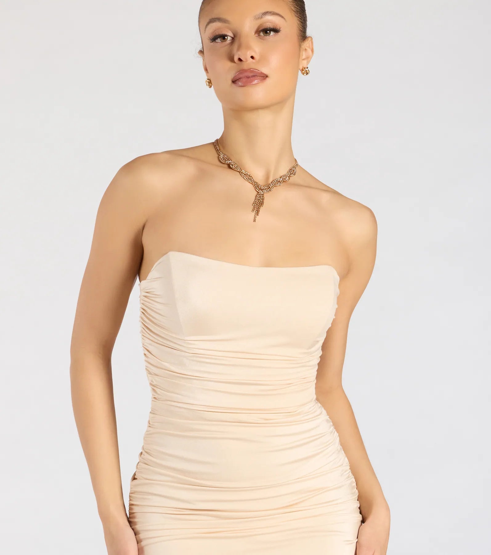 Georgina Strapless Lace-Up Mermaid Formal Dress - Image 3