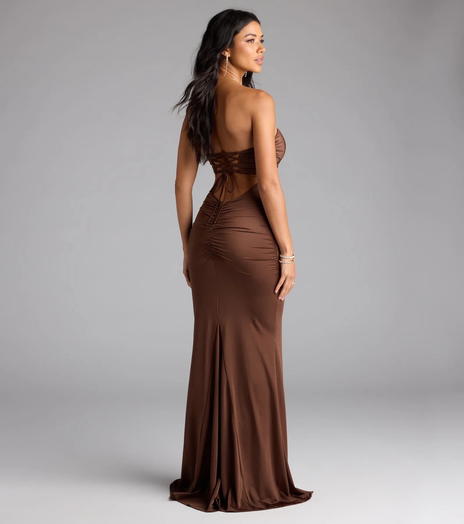 Georgina Strapless Lace-Up Mermaid Formal Dress - Image 6