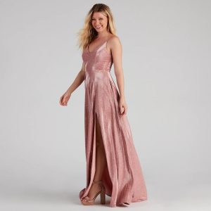 Noelle Formal Woven Glitter Ball Gown